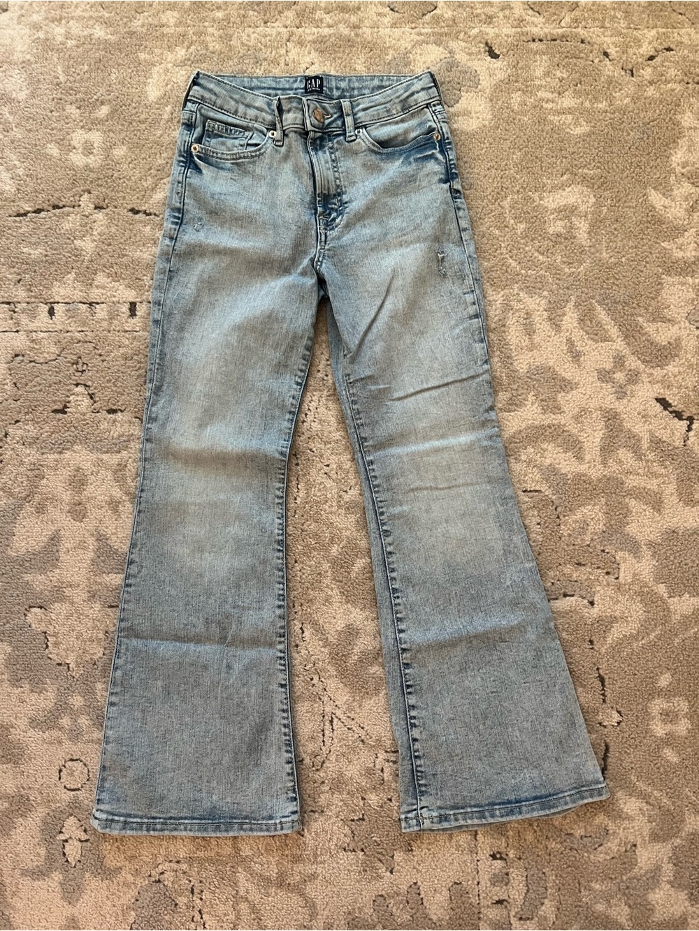 GAP Girls Light Wash Flare Jeans